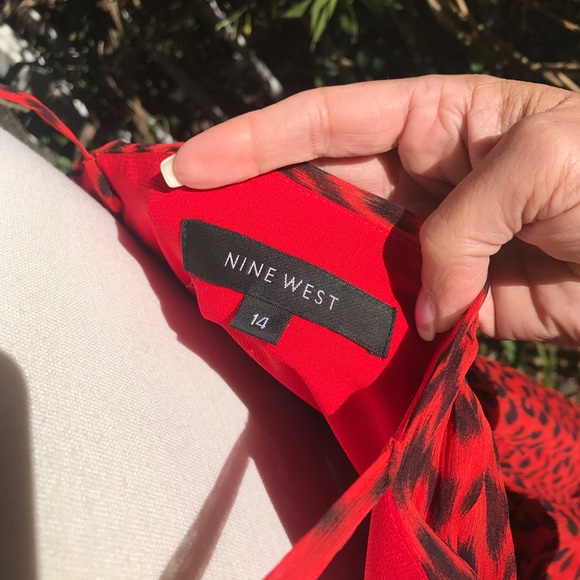 NINE WEST Silk Chiffon Dress NWOT! - Picture 8 of 8